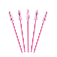 Wholesale Eyelash cleaning brush pink mascara eyelash brush for beauty salon use